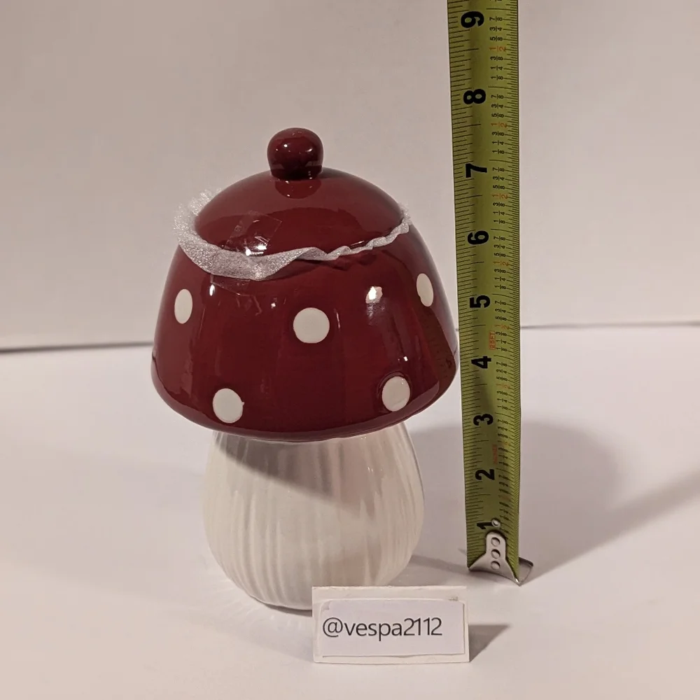 Target Bullseye Playground Mushroom Red Jar Canister Fall Harvest Decor